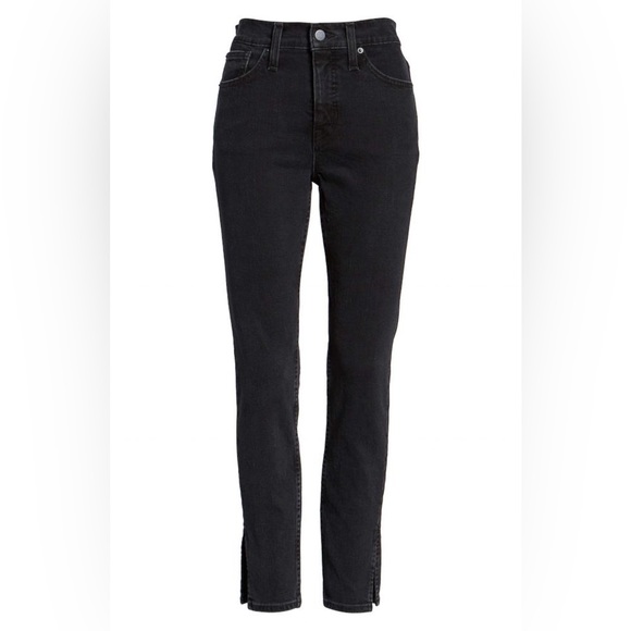 Something Navy Slit Hem Skinny Jeans Size 24 Sold Out - Picture 2 of 9
